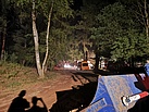 Einsatz des Radladers bei Nacht